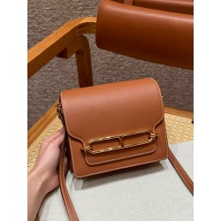 에르메스 Hermes Roulis 18cm Evercolor 37 Gold/gold