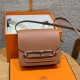 에르메스 Hermes Roulis 18cm Evercolor 37 Gold/silver