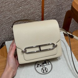 에르메스 Hermes Roulis 18cm Evercolor i2 Nata/silver