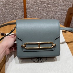 에르메스 Hermes Roulis 18cm Swift 63 Vert Amanda/gold