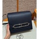 에르메스 Hermes Roulis 23cm Evercolor 2Z Blue nuit/silver
