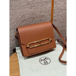 에르메스 Hermes Roulis 23cm Evercolor 37 Gold/gold