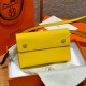 에르메스 Hermes Snap Wallet 18.5cm Epsom 9O Jaune de Naples/silver