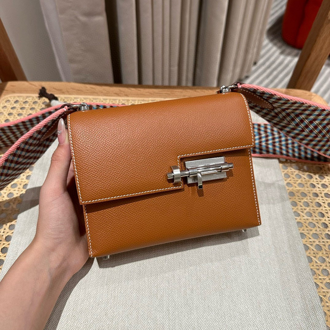 에르메스 Hermes Verrou 17cm Epsom 37 Gold/silver