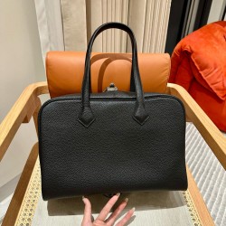 에르메스 Hermes Victoria Light Togo 89 Noir/silver