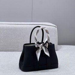 에르메스 Hermes Mini Garden party 23cm Germany Leather 89 Noir/silver