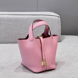 에르메스 Hermes Picotin 18cm TC 3Q Rose Sakura/gold