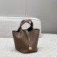 에르메스 Hermes Picotin 18cm TC 18 Etoupe/gold