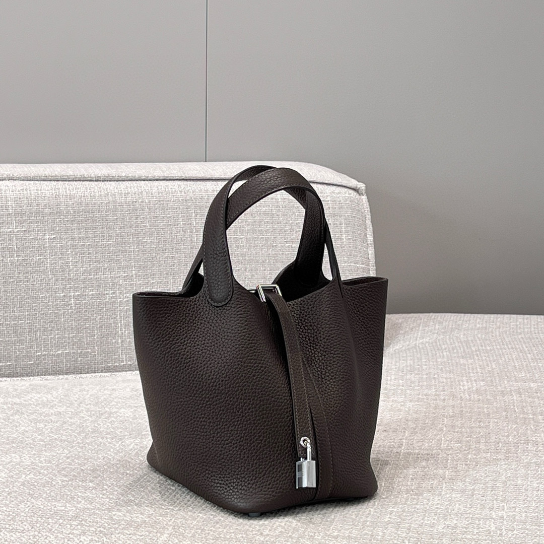 에르메스 Hermes Picotin 18cm TC 46 Ebene/silver