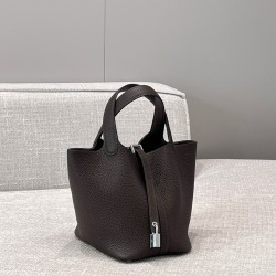 에르메스 Hermes Picotin 18cm TC 46 Ebene/silver