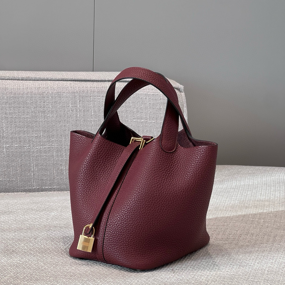 에르메스 Hermes Picotin 18cm TC carmine/gold