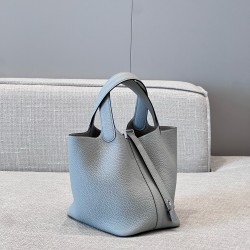 에르메스 Hermes Picotin 18cm TC P0 Girs Pantin/silver