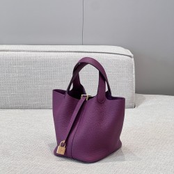 에르메스 Hermes Picotin 18cm TC P9 Anemone/gold