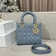 디올 Dior Lady 24cm 탑 핸들백 Light blue