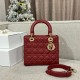 디올 Dior Lady 24cm 탑 핸들백 Wine red
