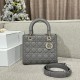디올 Dior Lady 24cm 탑 핸들백 grey/silver