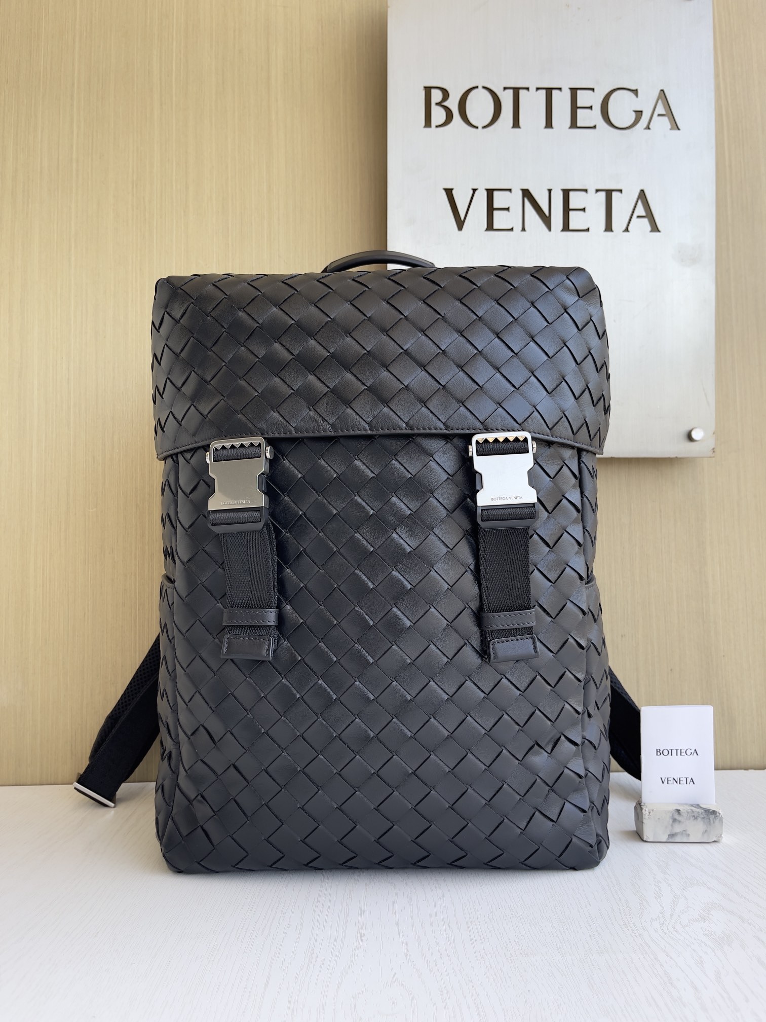 보테가베네타 Bottega Veneta 766580 Intrecciato Flap Backpack 38CM