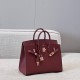 에르메스 Hermes Brikin 25cm Epsom 55 Rouge H/gold