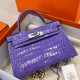에르메스 Hermes Mini Kelly France Hcp Porosus crocodile 5H Glycinc/silver