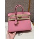 에르메스 Hermes Birkin 25cm Togo L4 Bubble Gum/gold