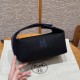 에르메스 Hermes Bride-a-Brac 21cm all- cotton 89 Noir and 2Z Blue nuit/silver