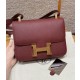 에르메스 Hermes Constance with mirror 24cm Epsom 55 Rouge H/gold
