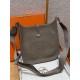 에르메스 Hermes Evelyne 29cm clemence 18 Etoupe/silver