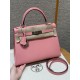 에르메스 Hermes Kelly 28cm Epsom 1Q Rose confetti/silver