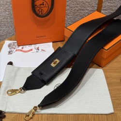 에르메스 Hermes Kelly Pocket strap Epsom and Swift 89 Noir/gold