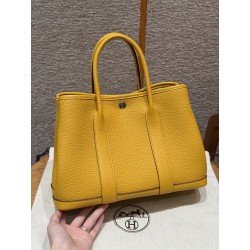 에르메스 Hermes Garden party 30cm Negonda 9D Jaune/silver