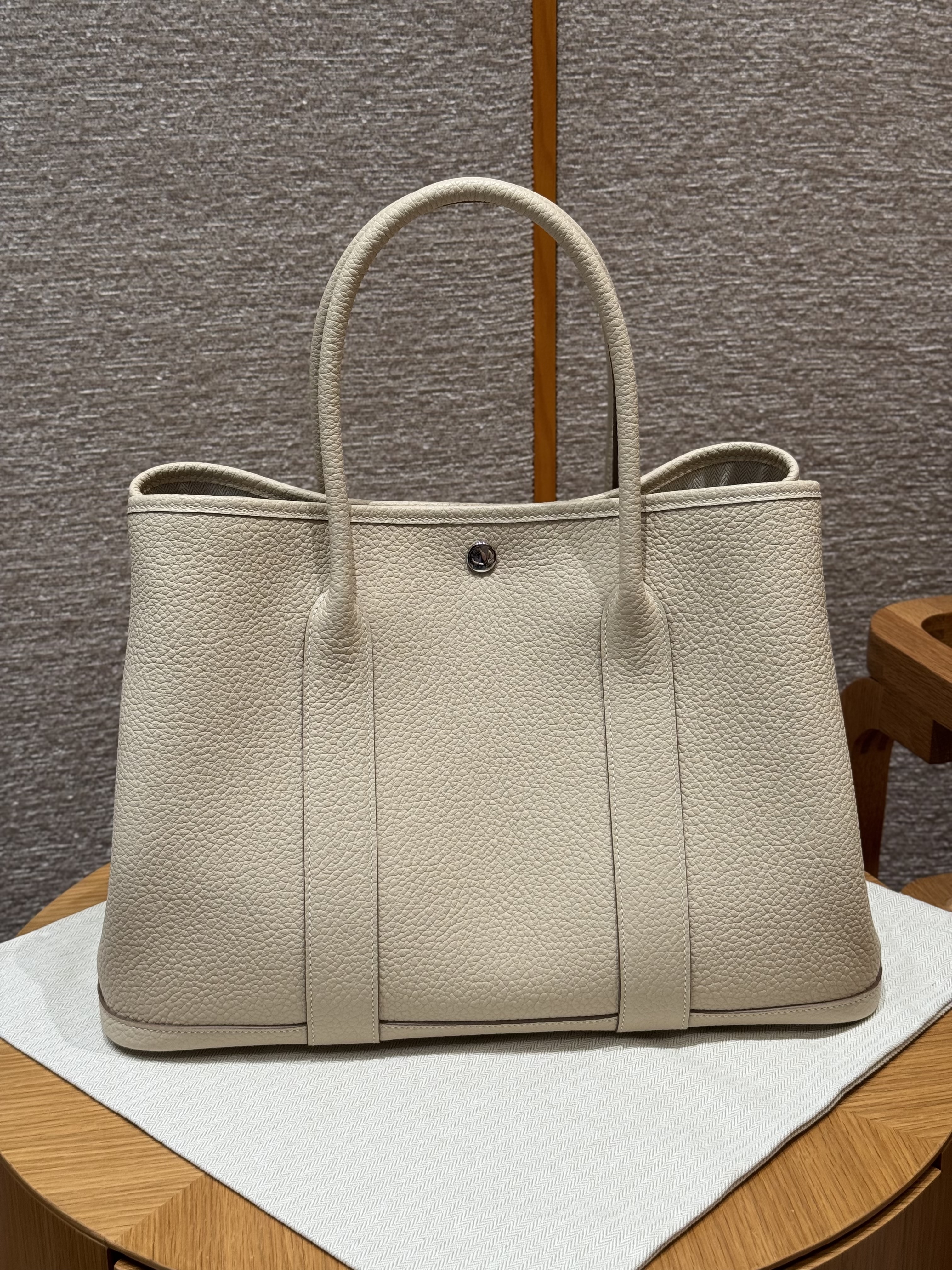 에르메스 Hermes Garden party 36cm vache country 10 Craie