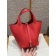 에르메스 Hermes Picotin lock 18cm clemence S3 Rouge Coeur/gold