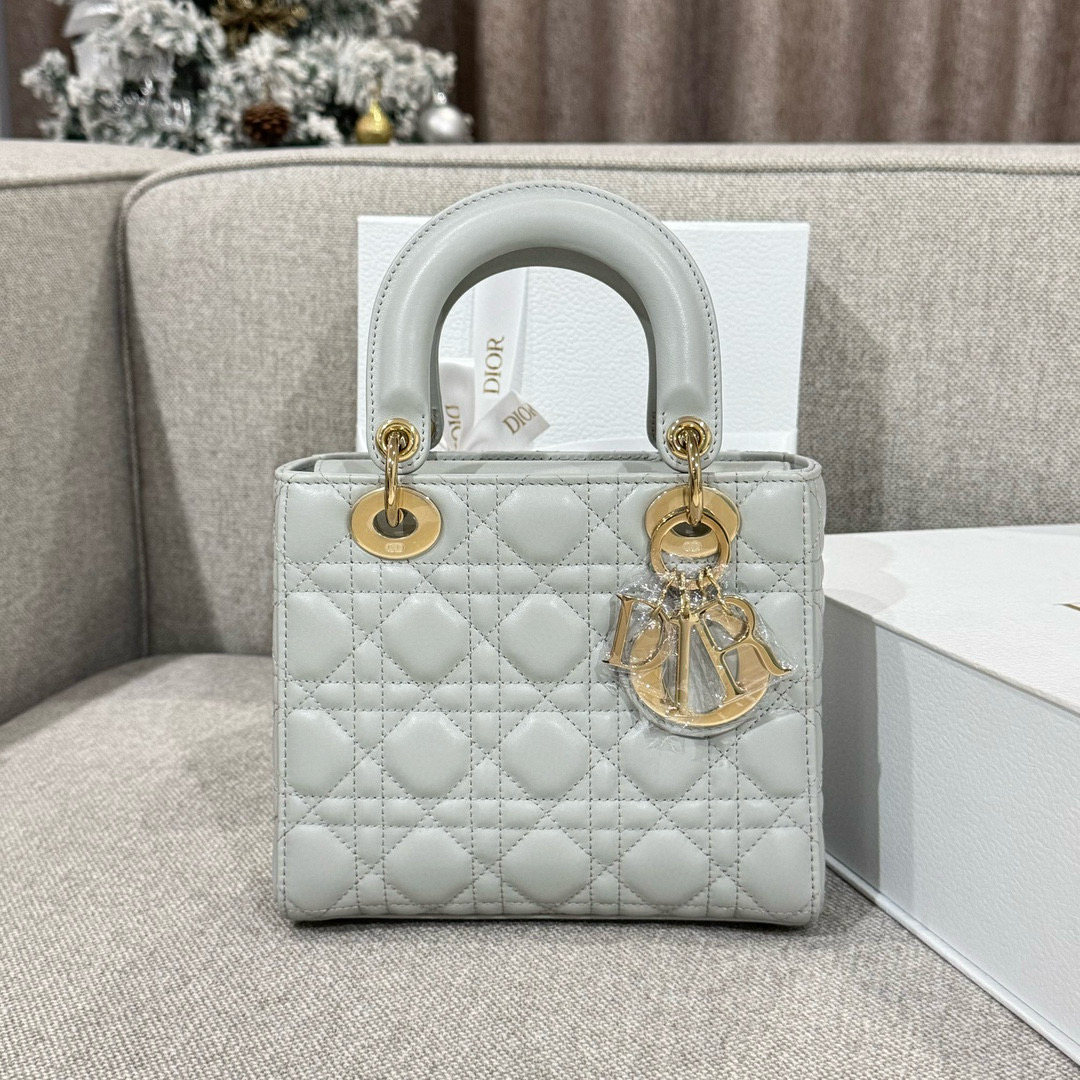 디올 Dior Small Lady Dior Bag grey 20cm