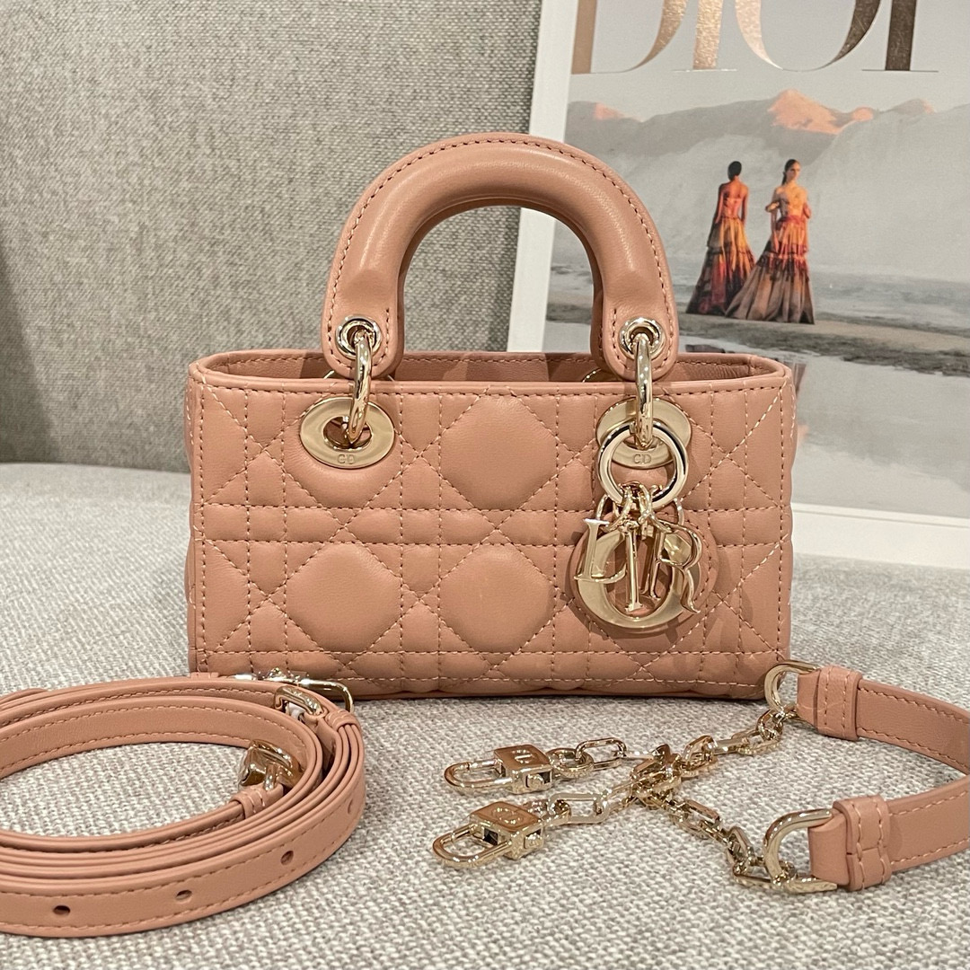 디올 Dior Lady D-Joy Micro Bag Tea-brown 16cm