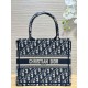 디올 Dior Small Dior Book Tote Oblique Jacquard Blue 26.5cm