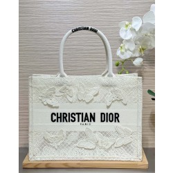 디올 Dior Medium Dior Book Tote White 36.5cm