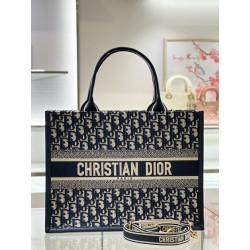 디올 Dior Medium Dior Book Tote Oblique Jacquard blue 36.5cm