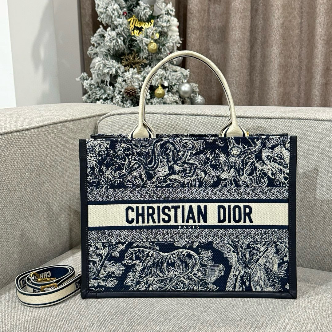 디올 Dior Medium Dior Book Tote Blue Reverse 36.5cm