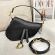 디올 Dior Saddle Bag with Strap Black 25.5cm