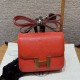 에르메스 Hermes Constance 19cm Lizard 51 Rouge Exotique/gold