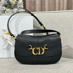 디올 Dior Small CD Besace Bag Black 24cm
