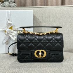 디올 Dior Small Dior Jolie Top Handle Bag Black 22cm