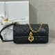 디올 Dior Miss Daisy Bag Macrocannage Lambskin Black 22cm