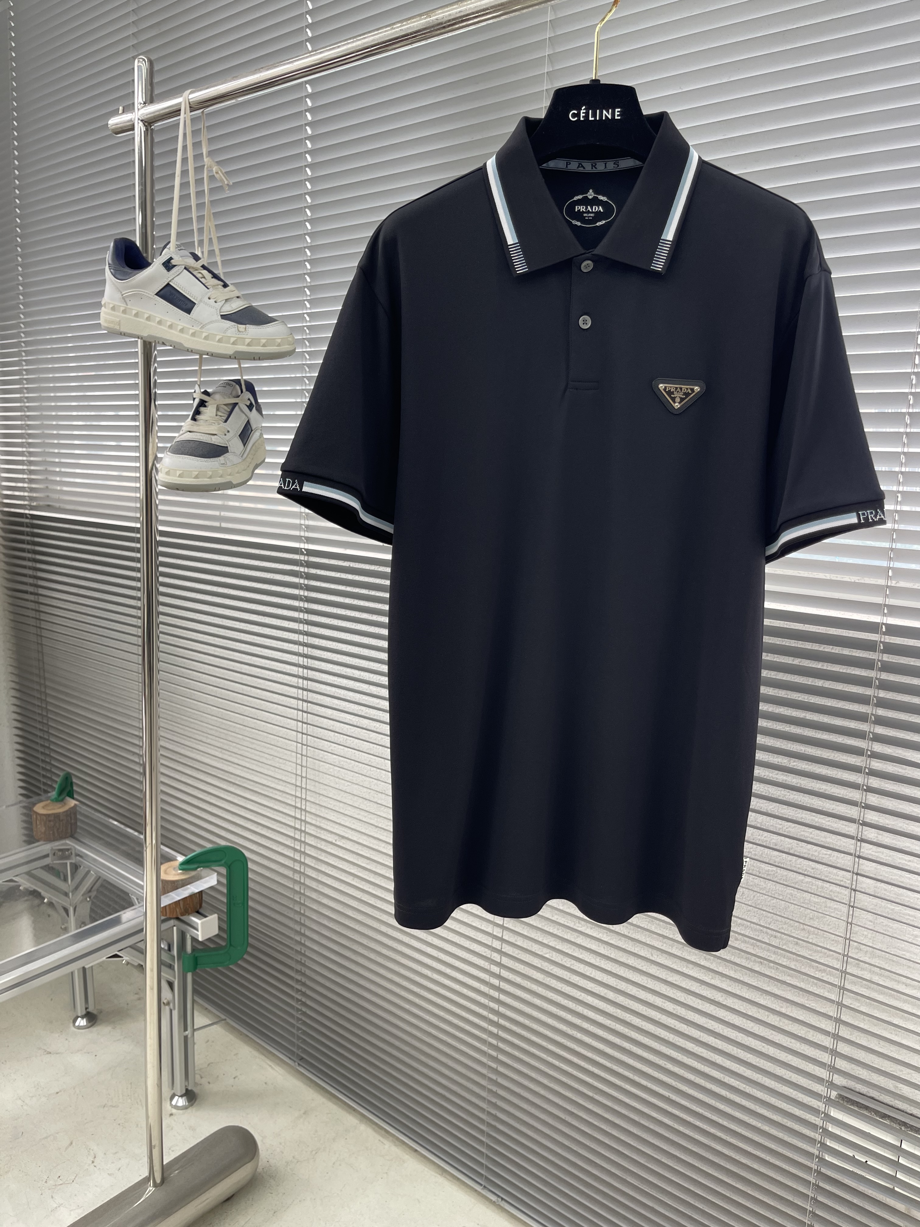 프라다 Prada 반팔 폴로 셔츠