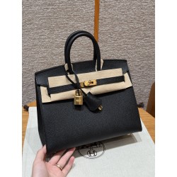 에르메스 Hermes Birkin 25cm Epsom 89 Noir/gold