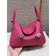 에르메스 Hermes Lindy 26cm Clemence 5J Fuchia/silver
