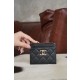 샤넬 Chanel 24S Zipped Card Holder Black 11CM