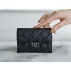 샤넬 Chanel Classic Flap Card Holder Black silver 11.5cm