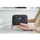 샤넬 Chanel Classic Zipped Coin Purse Black gold 11cm