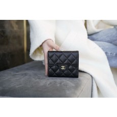 샤넬 Chanel Classic Small Flap Wallet Black gold 11.5cm